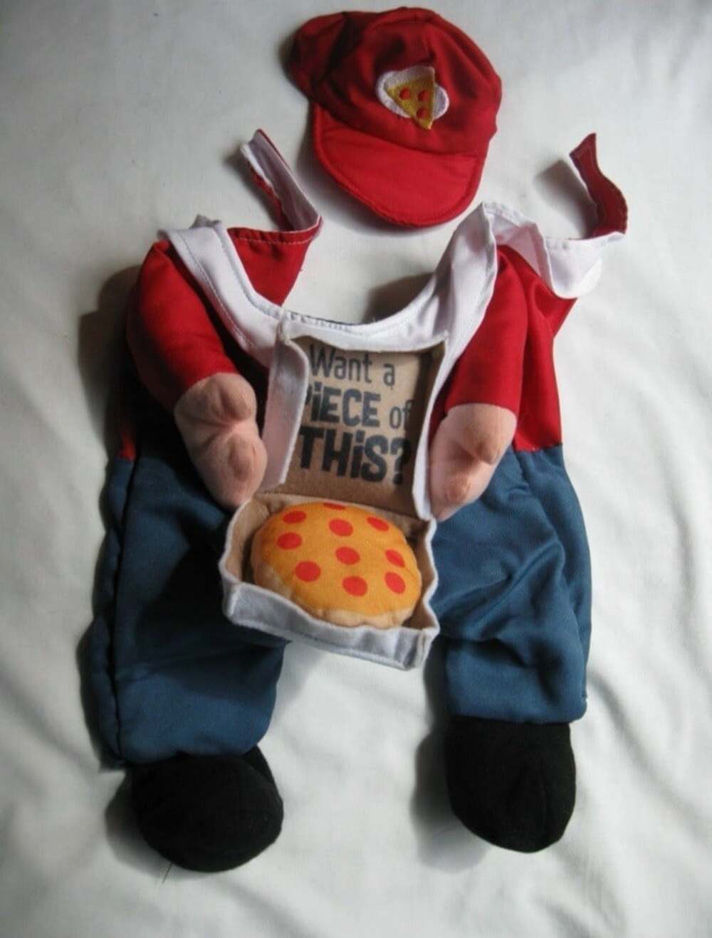 Pizza Delivery Dog Costume Hat Outfit Walking Small Pet Halloween Bootique